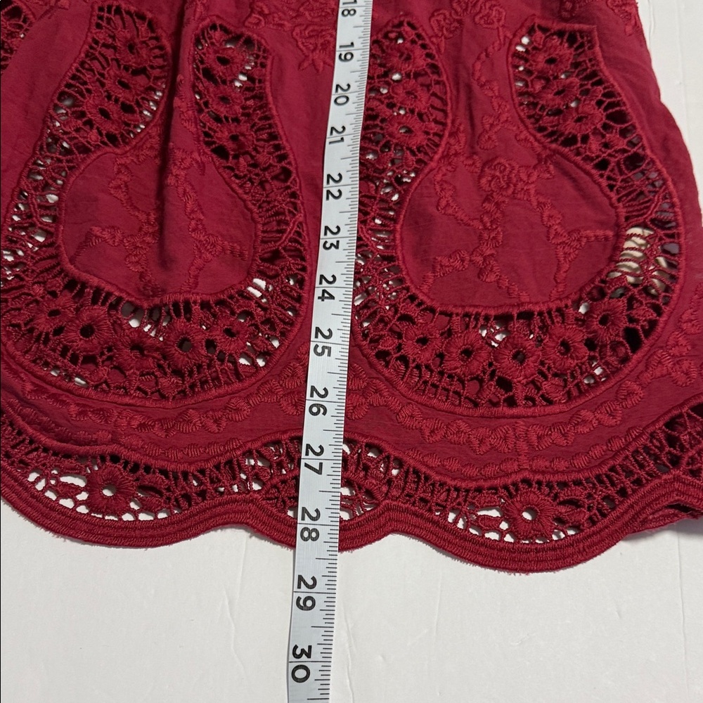 Soft Surroundings Trella Intricate Eyelet Burgundy Lace Women's Tunic Cotton XL - Picture 14 of 14